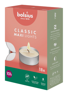 Bolsius Theelicht Classic Maxi Lights 18ST