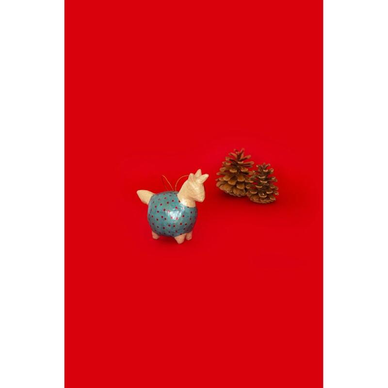 Licorne boule à suspendre 11cm - Kraft
