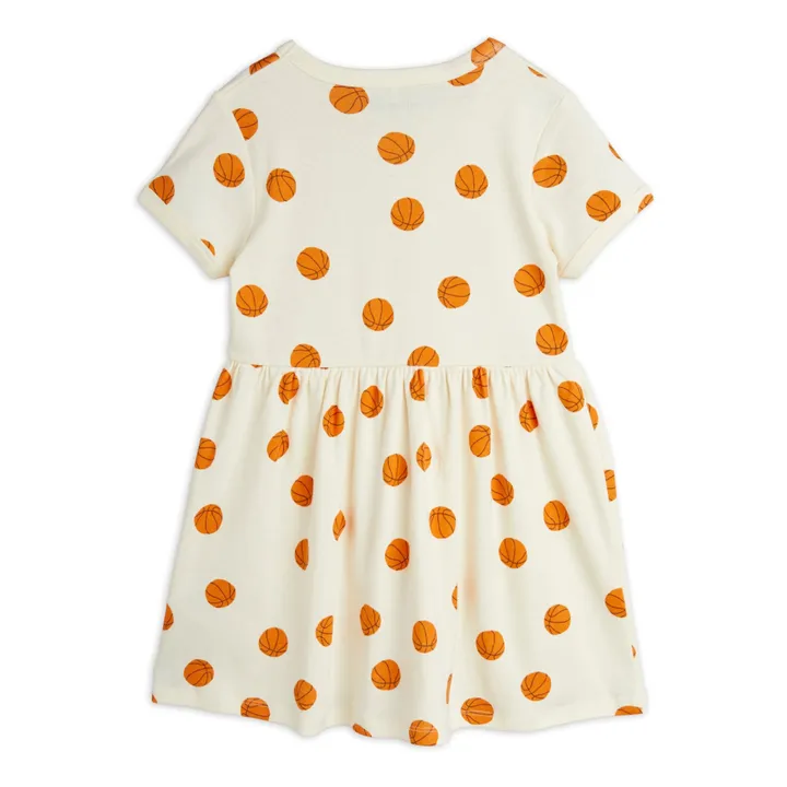 Mini Rodini Robe Basketball Coton Bio | Ecru