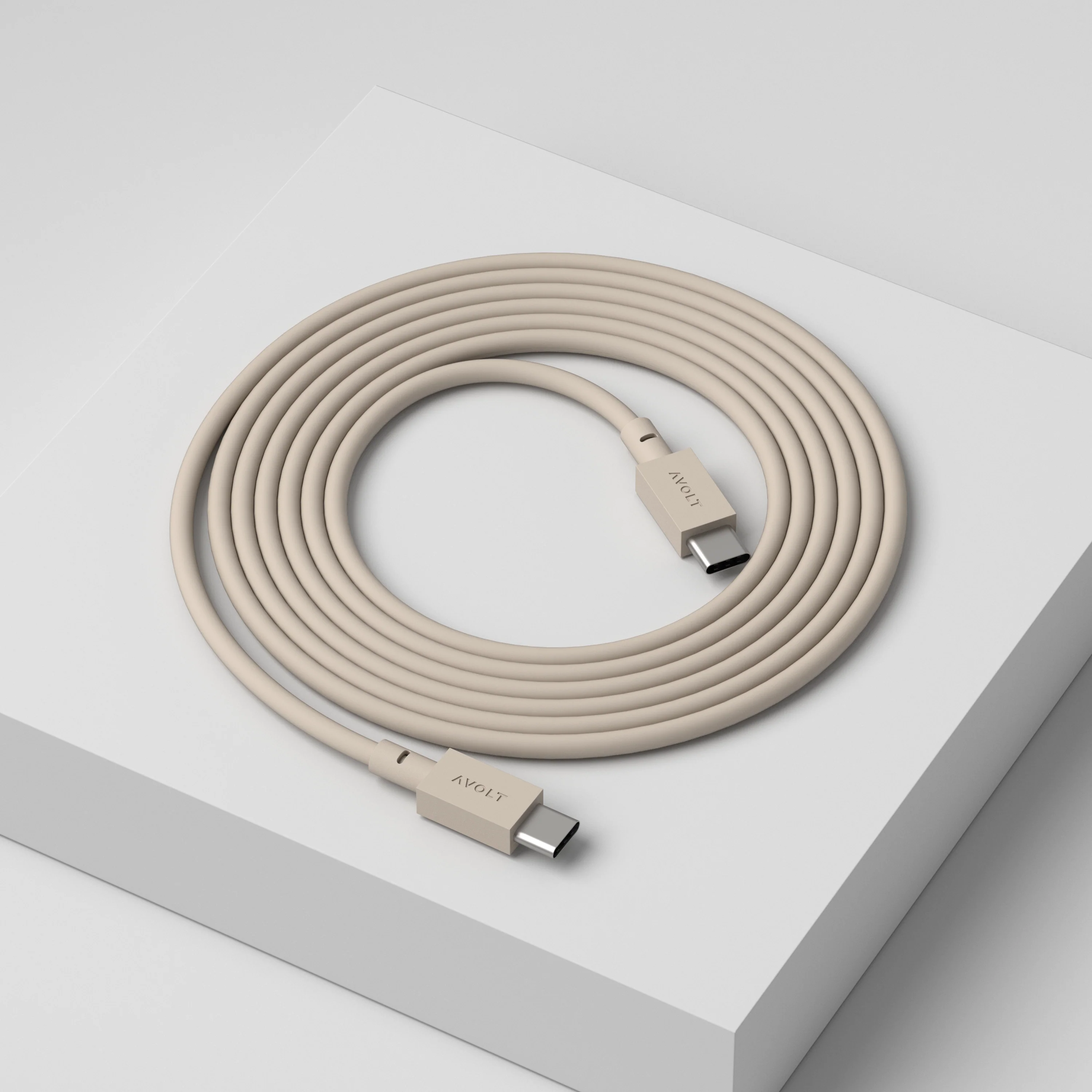 AVOLT  Kabel 1, USB-C til USB-C opladningskabel - Nomad Sand