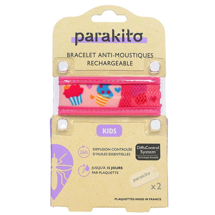 Bracelet anti-moustiques rechargeable Kids Cupcake