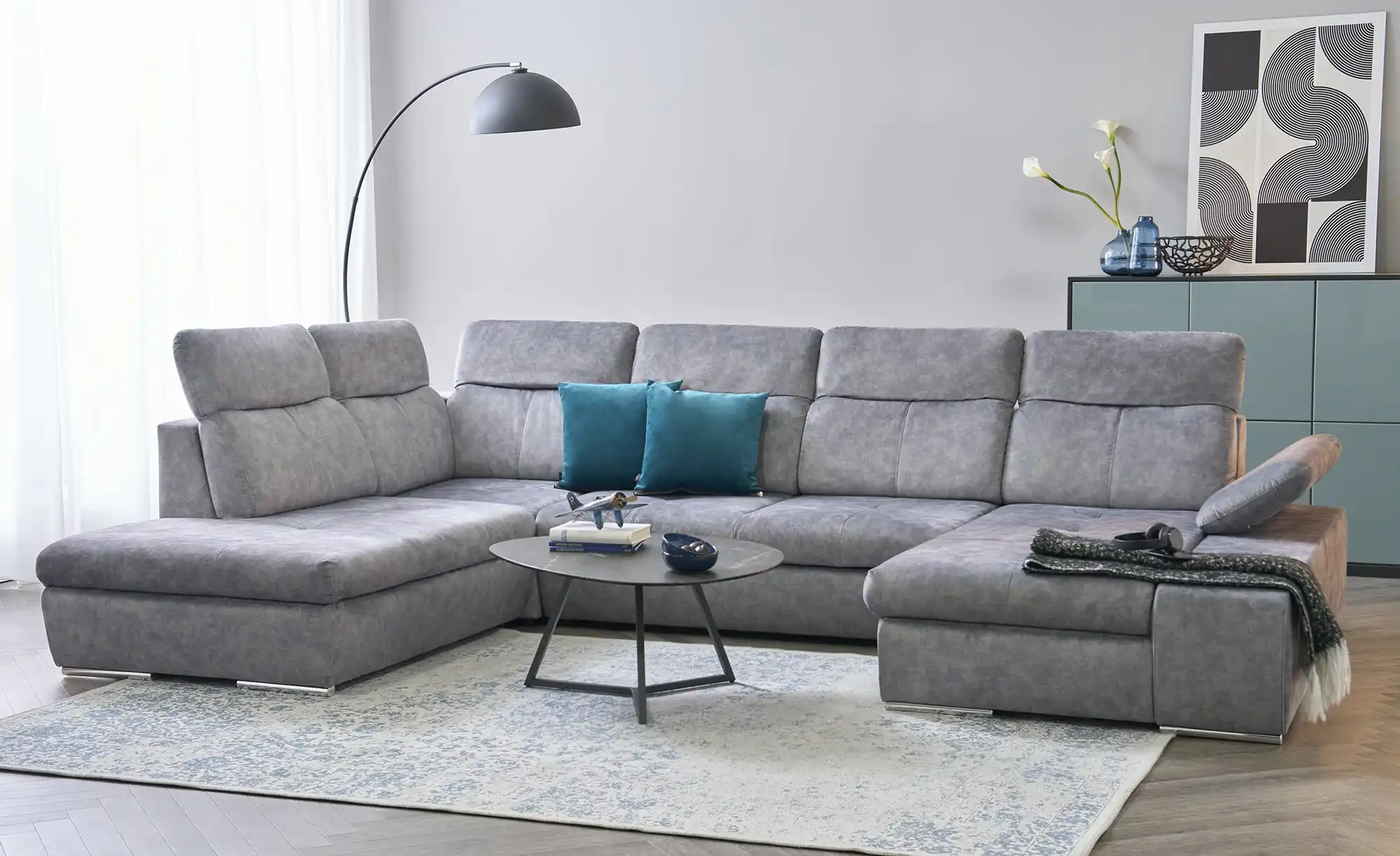 switch Wohnlandschaft aus Flachgewebe Avilla