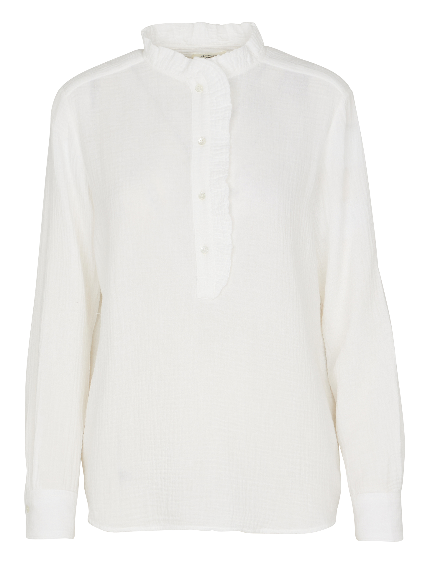 CARMEN - Top col victorien en coton | Blanc