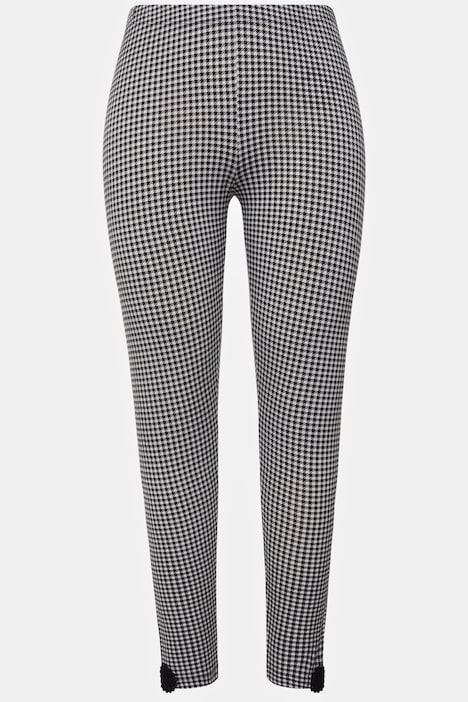 Leggings, Hahnentrittmuster, Stickerei