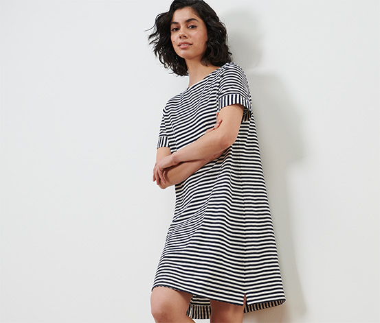 Gestreiftes Jerseykleid