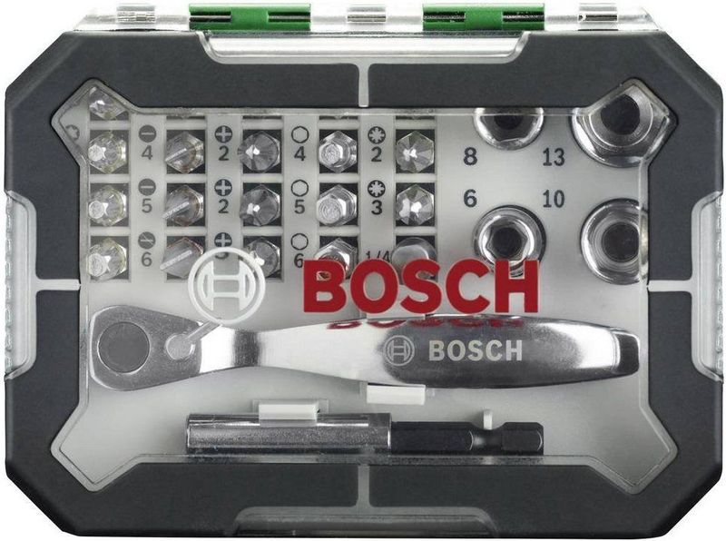 Bosch - Promoline - Bitset 27-delig - Plat - Kruiskop - Inbus - Binnen-zesron