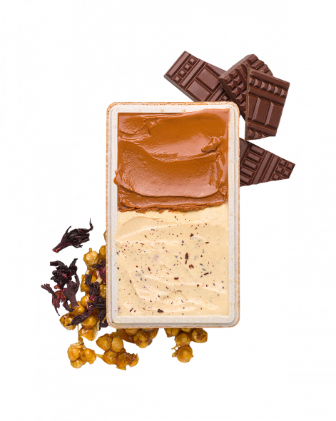 Assortiment Glace Praliné Noisette & Sorbet Madagascar  | La Glace Alain Ducasse 600ml