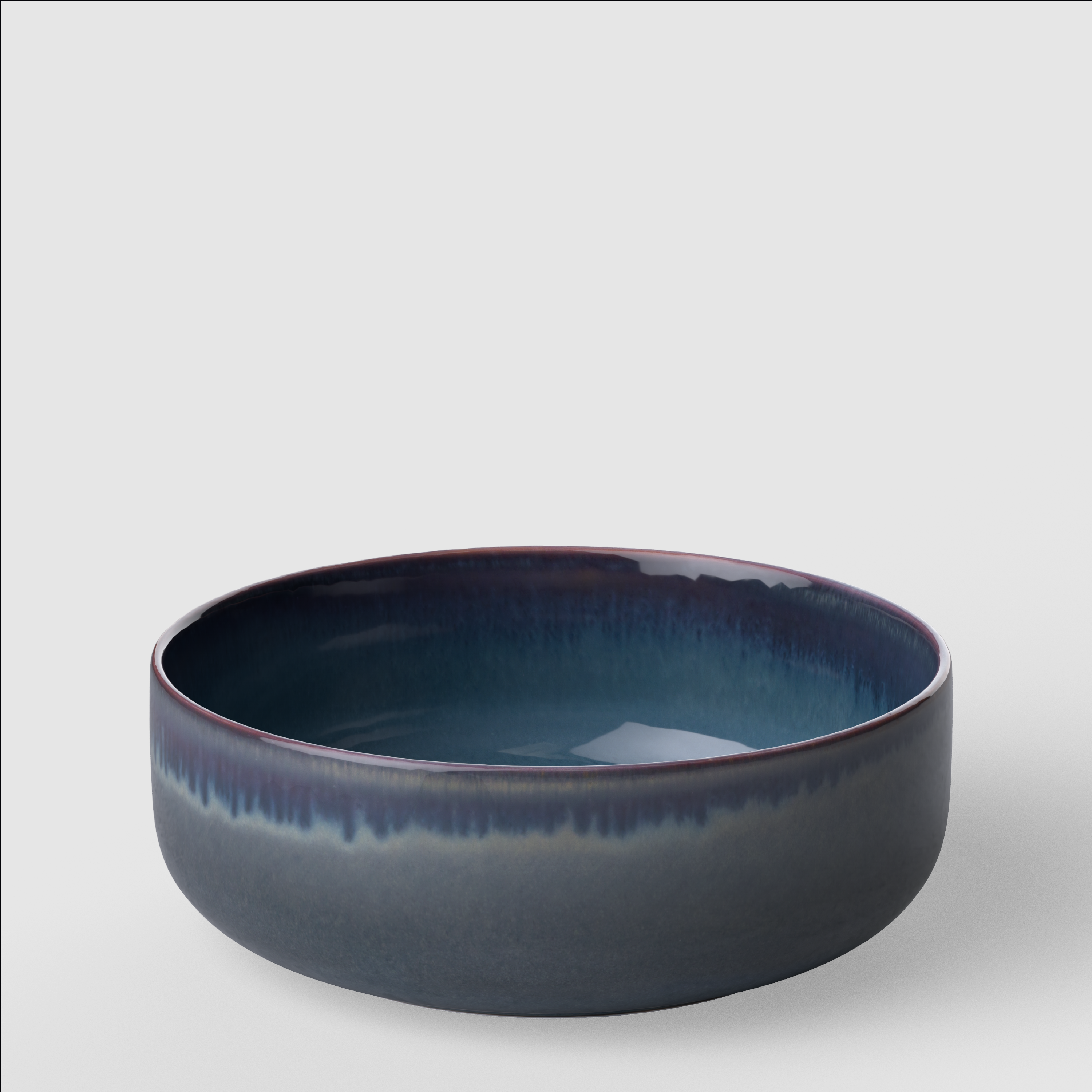 Crafted Salad serving bowl Blue, 18.6 oz, Premium Porcelain