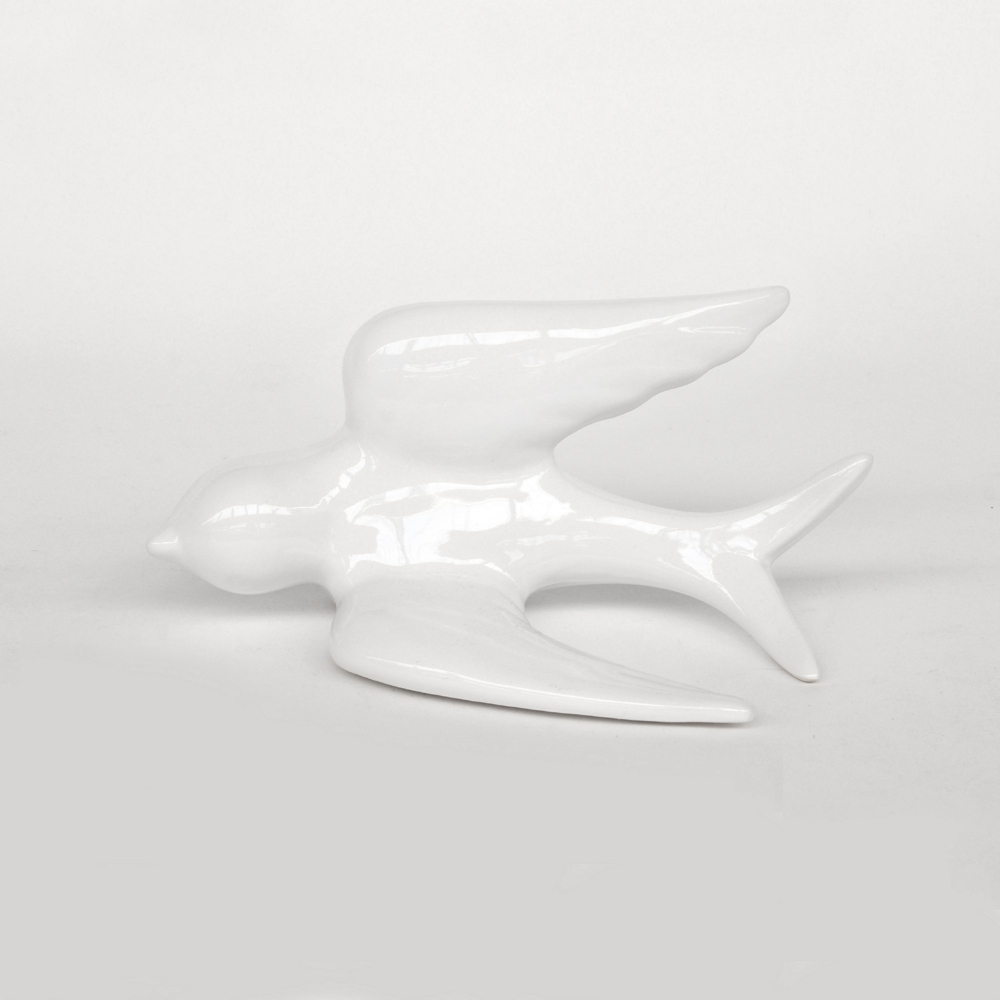 Schwalbe zur Wandbefestigung L, weiß, T 11 cm, B 25 cm, H 15 cm von fischer's lagerhaus