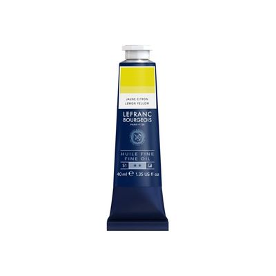 Lefranc Bourgeois - Peinture à l'huile - jaune citron - semi-opaque - fine - 40 ml