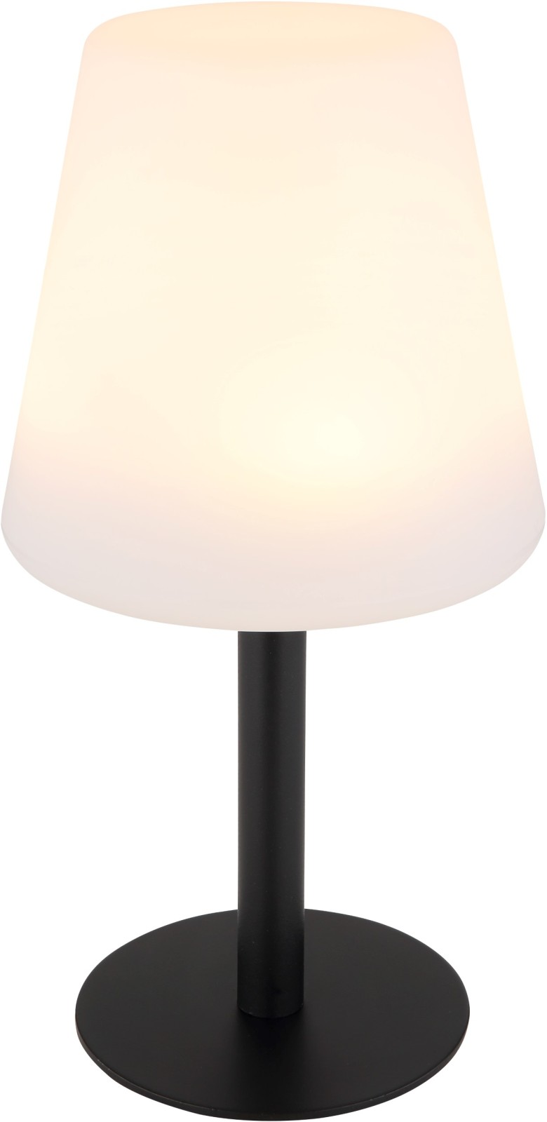 Solarleuchte - schwarz matt - weiß - 30 cm hoch