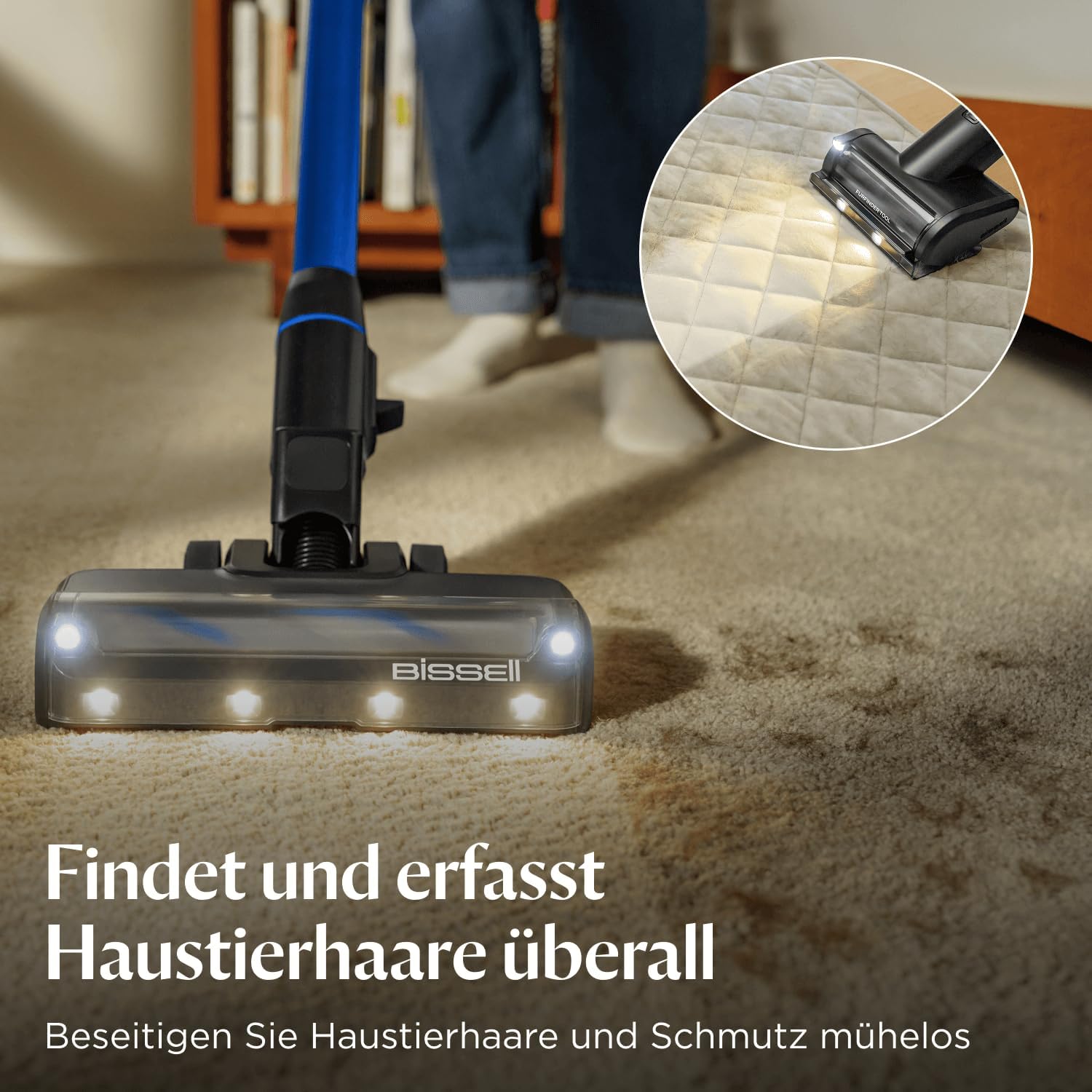 Bissell Produktpaket PowerClean FurFinder Akku-Staubsauger PowerClean Akku 2000 mAh (4089N & 4142)