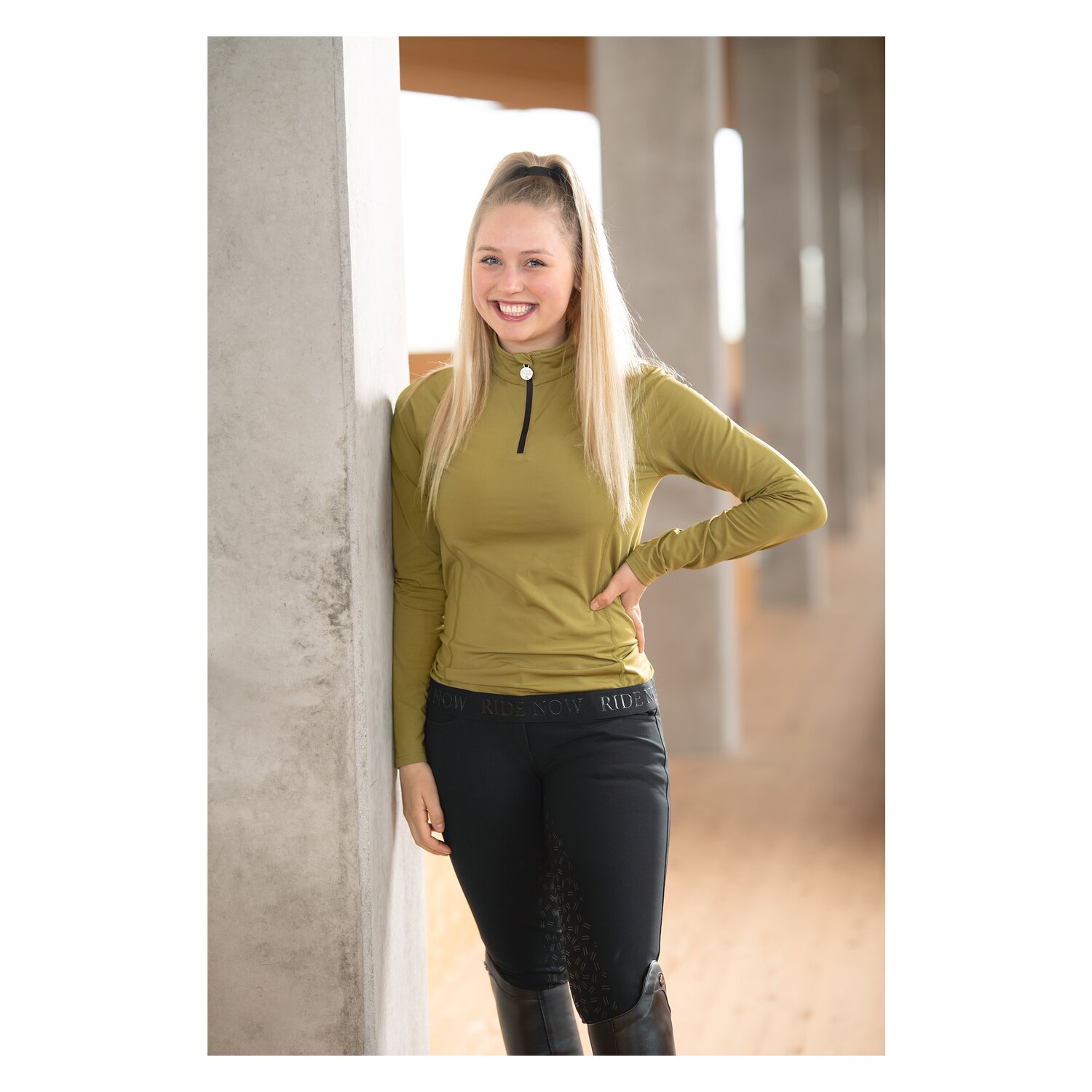 RIDE now Grip-Vollbesatz-Softshell-Reithose  - black - 34