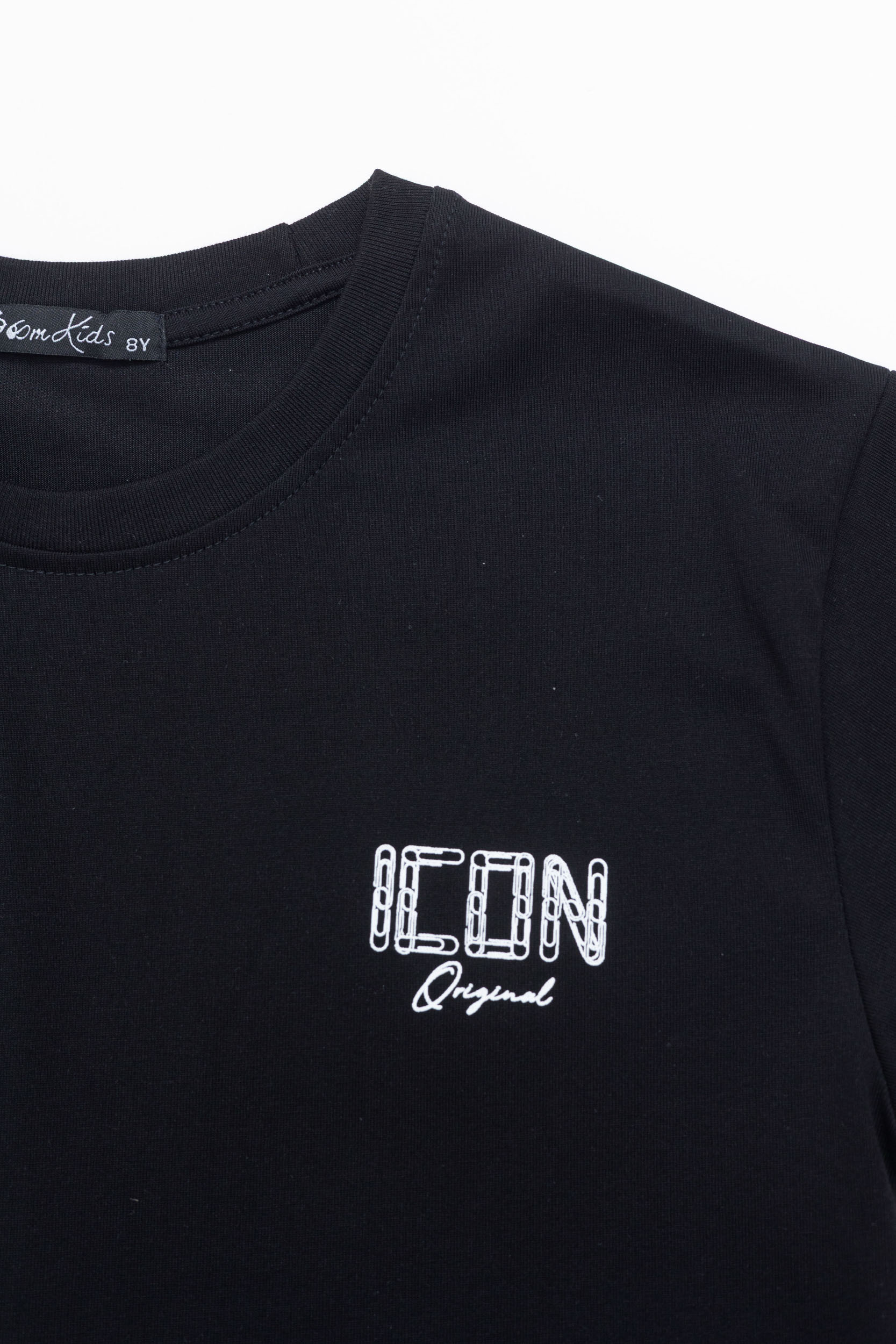 Paperclips icon tee - zwart