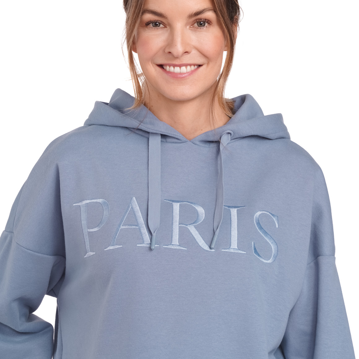 Gina Damen Hoodie in softer Qualität blau