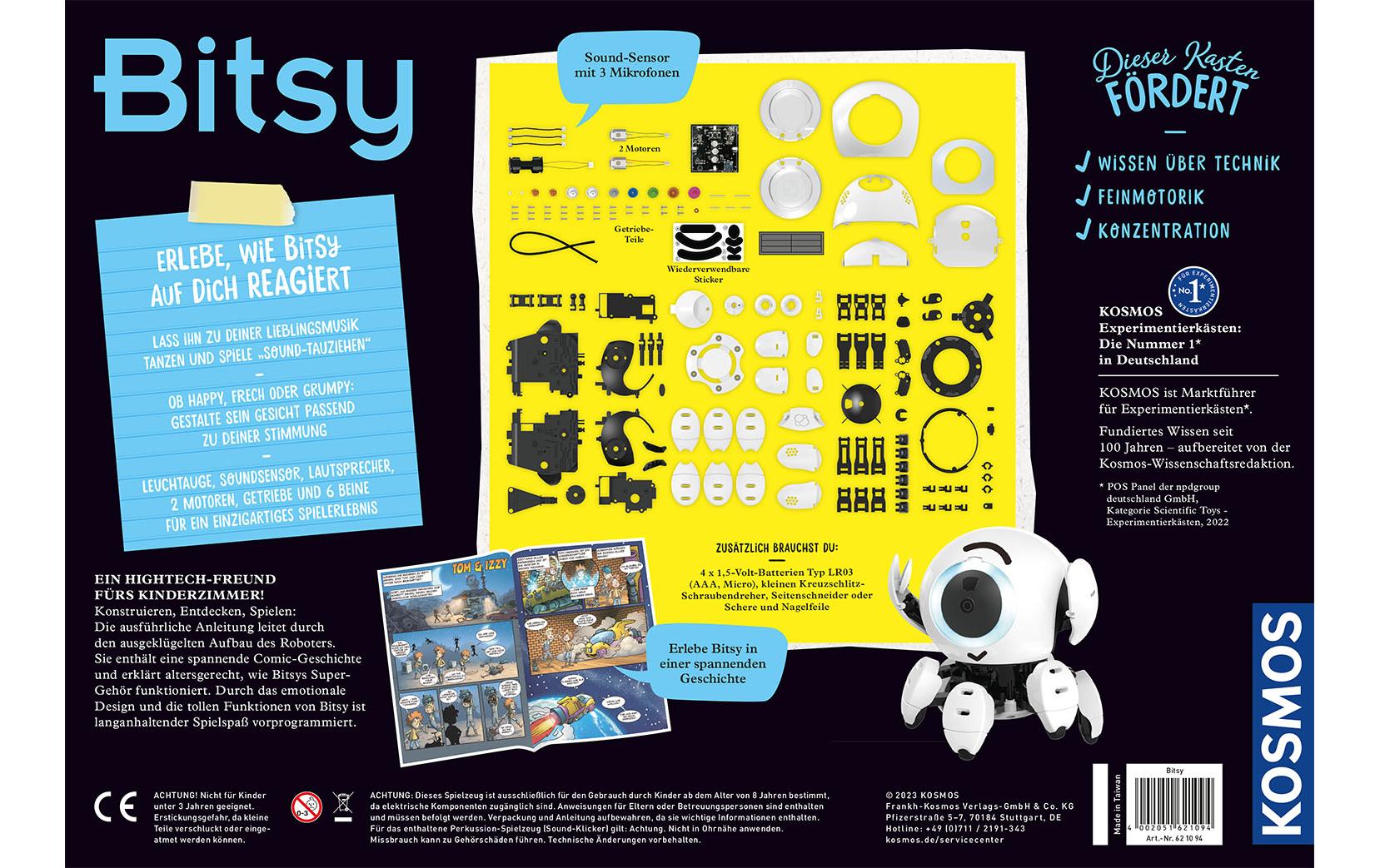 Experimentierkasten Bitsy – Dein cleverer Robo-FreundHightech-Freund fürs Kinderzimmer
