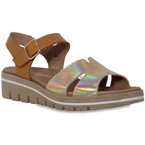 Piesanto - SANDALIA CUÑA DORADO MUJER230775 Oro
