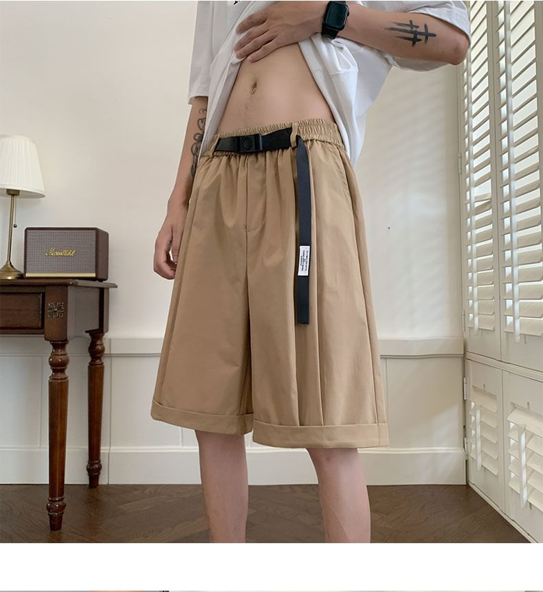 Nightbell - Hoge taille effen shorts