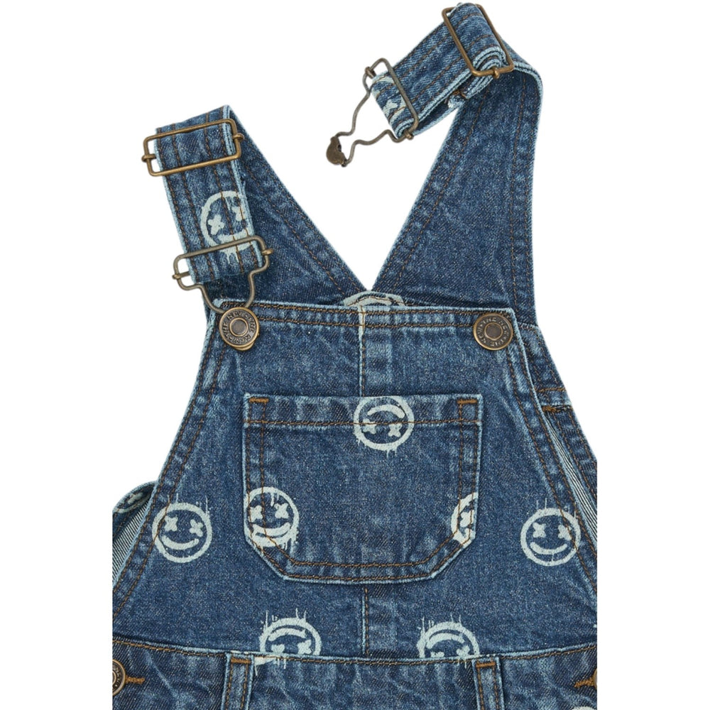 Køb THE NEW Siblings Medium Blue Denim Aop Tnstspero Denim Dungarees