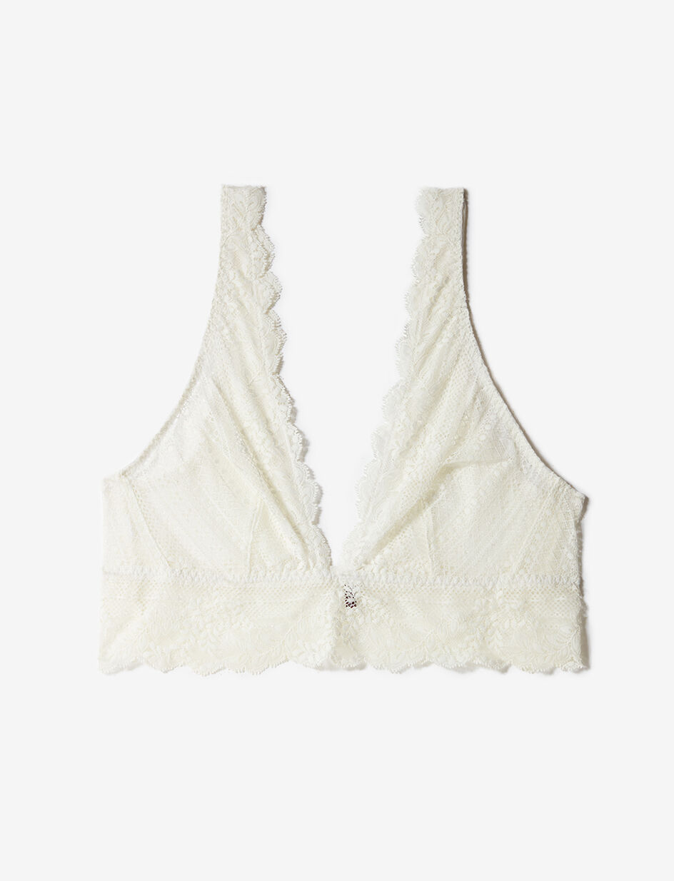 Soutien-gorge brassière sans armatures - ivoire