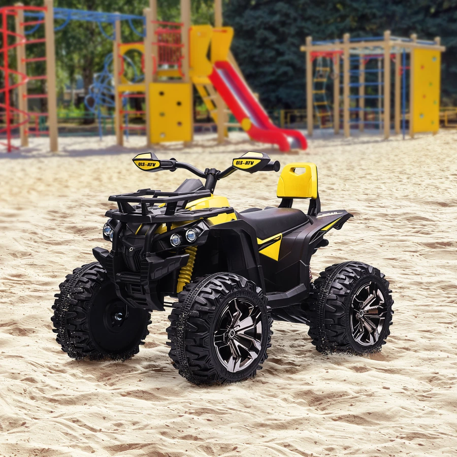 HOMCOM Elekto-Quad mit MP3-Musikplayer gelb