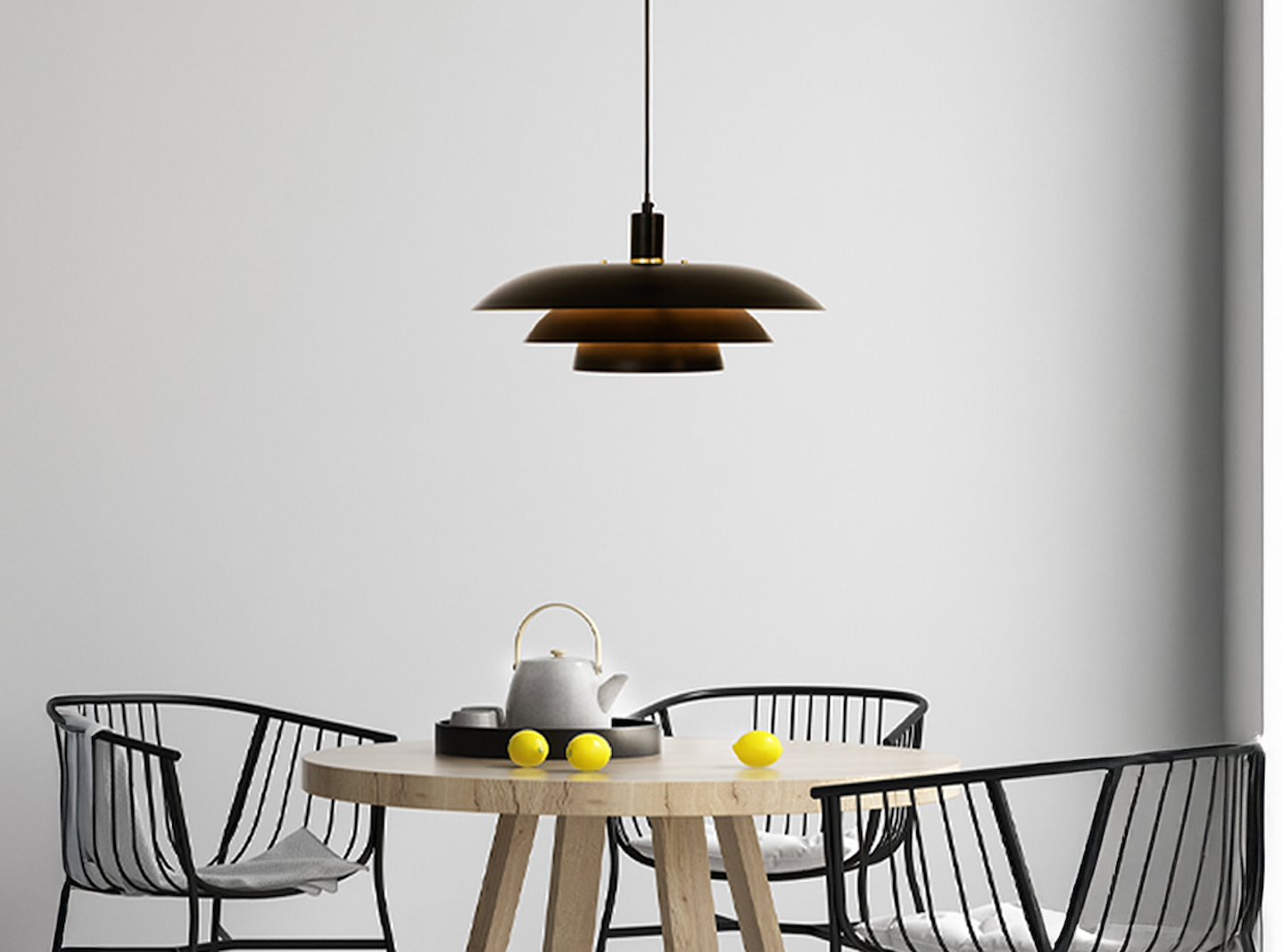 Epsilon taklampe Sort