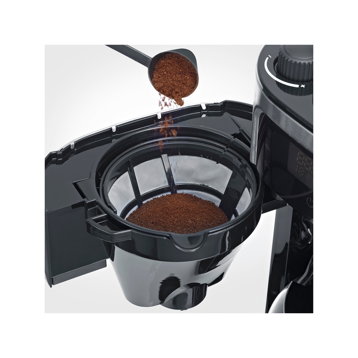 Grinding coffee machine Steel/Black