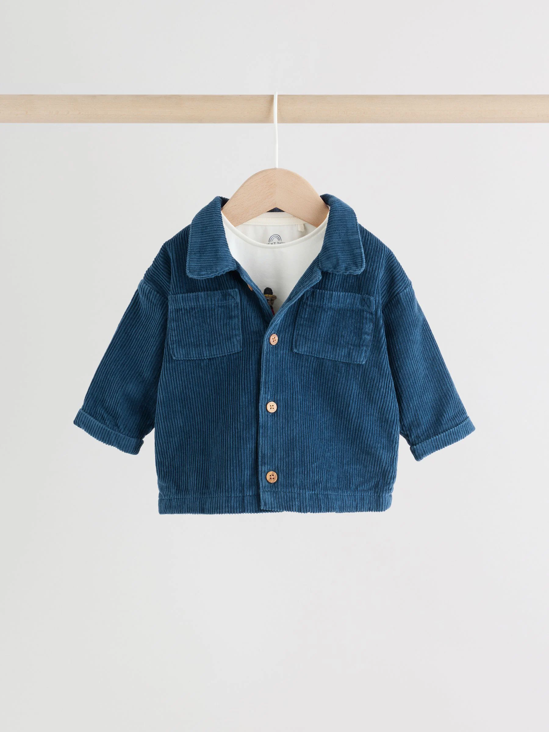 Marineblauw/Rode beer - Baby Shacket Top and Leggings Set (0mths-2yrs)