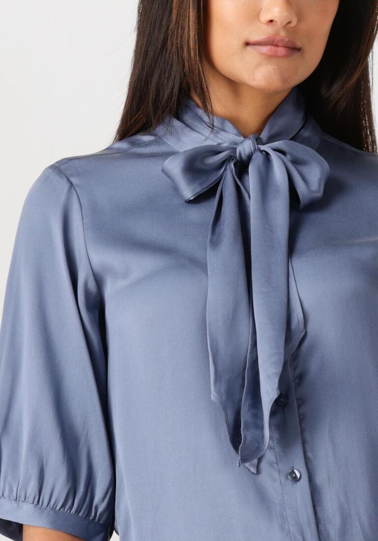 blauwe dante6 blouses vaila silk scarf bow blouse