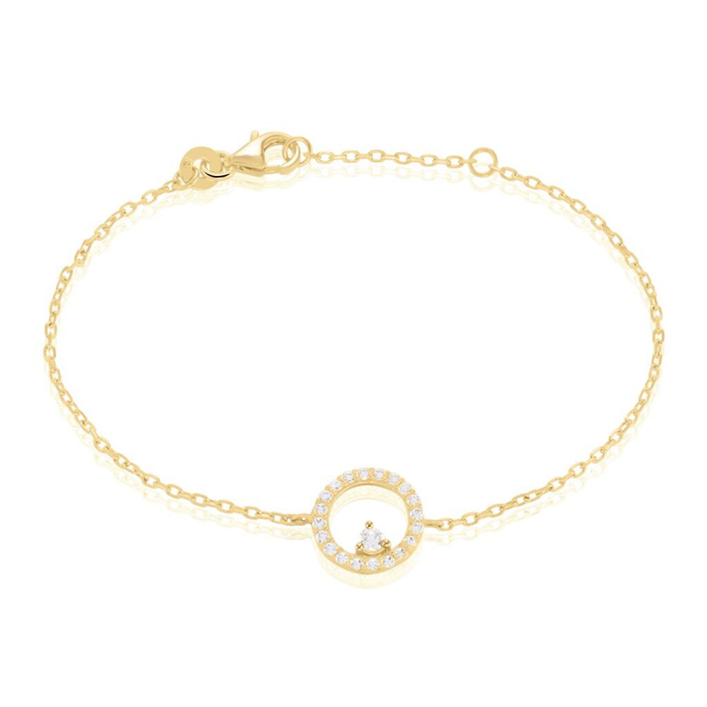 Bracelet Lila Plaqué Or Jaune Oxyde De Zirconium
