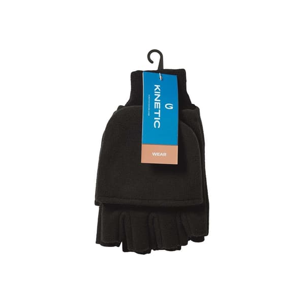 Kinetic Hansker Wind Stop Fold Over Mitt Storlek L Svart