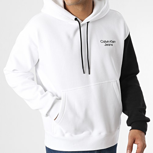 Sweat Capuche Stacked Colorblock 1892 Blanc