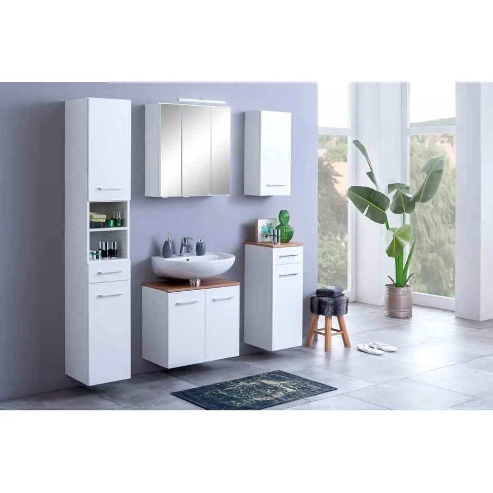 Wastafelonderkast Pares 60cm 2 lades - wit