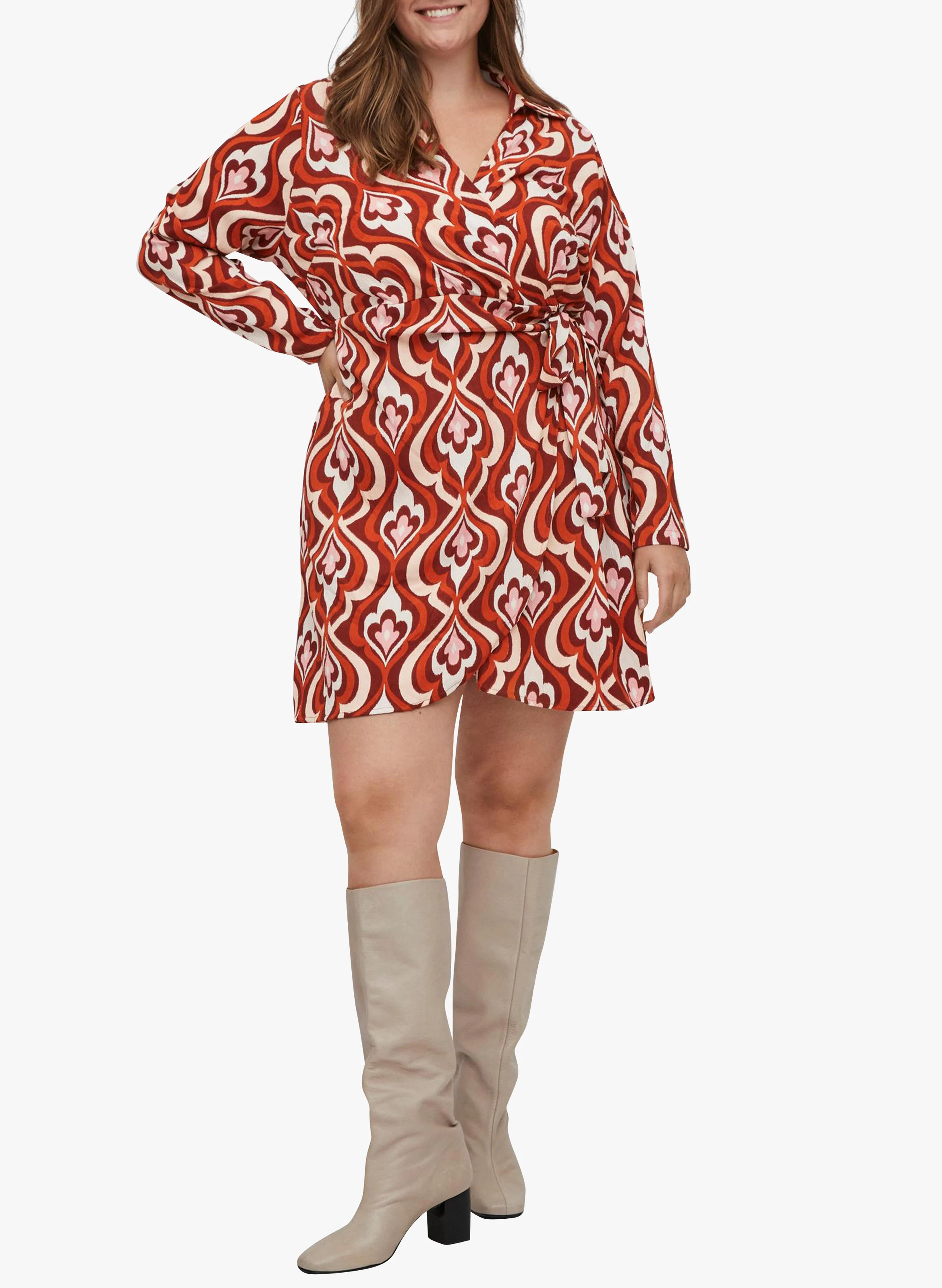 Robe courte imprimée | Multicolore
