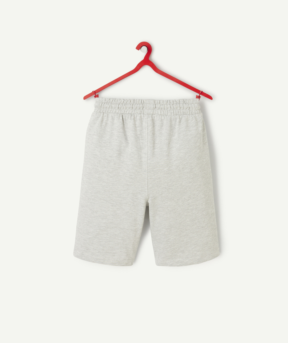 bermuda garçon en coton bio gris clair