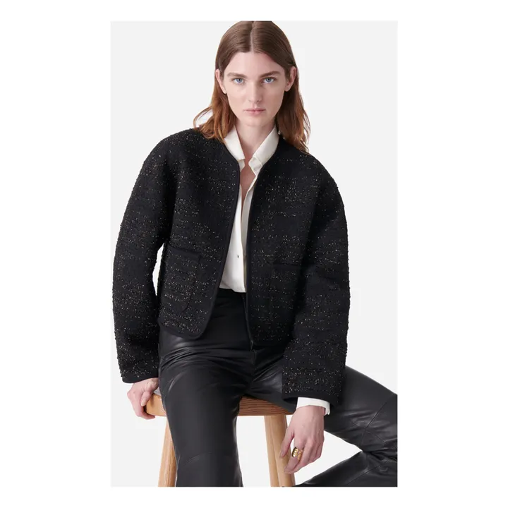 Vanessa Bruno Veste Métallisée Bernie Tweed | Noir