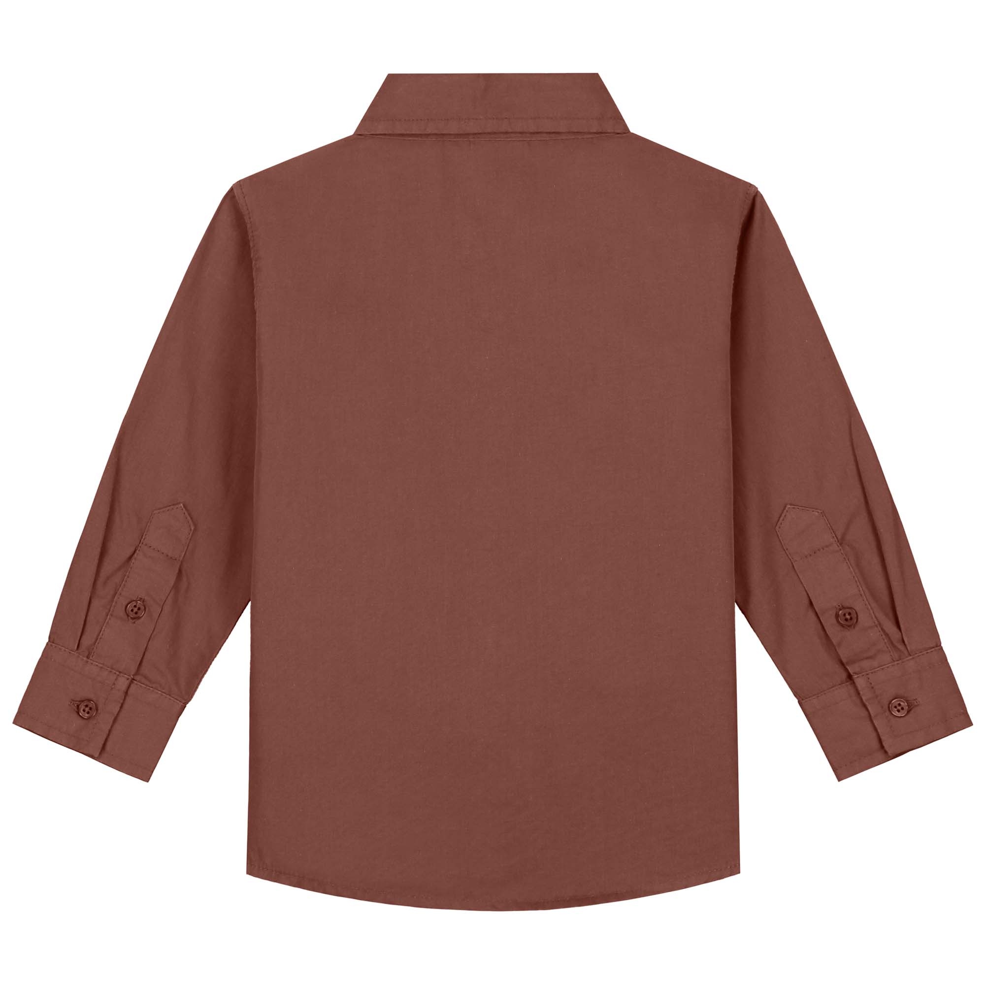 Prénatal peuter blouse lange mouwen effen bruin