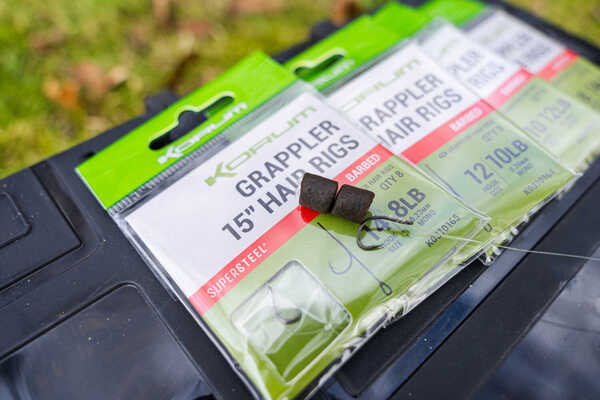 Bas de ligne Korum Grappler Hair Rigs Unhooked