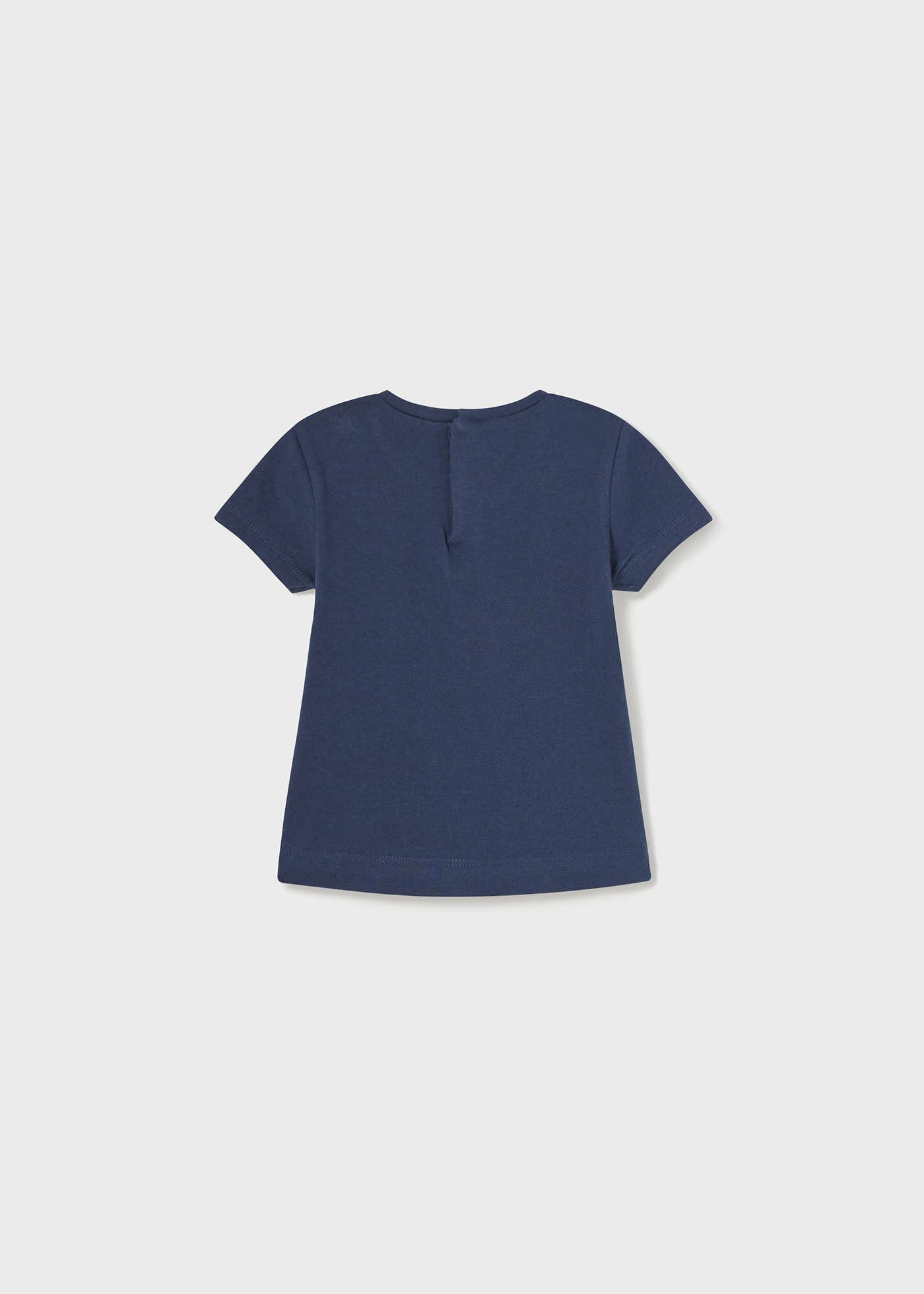 Camiseta de manga curta em algodão sustentável para bebês