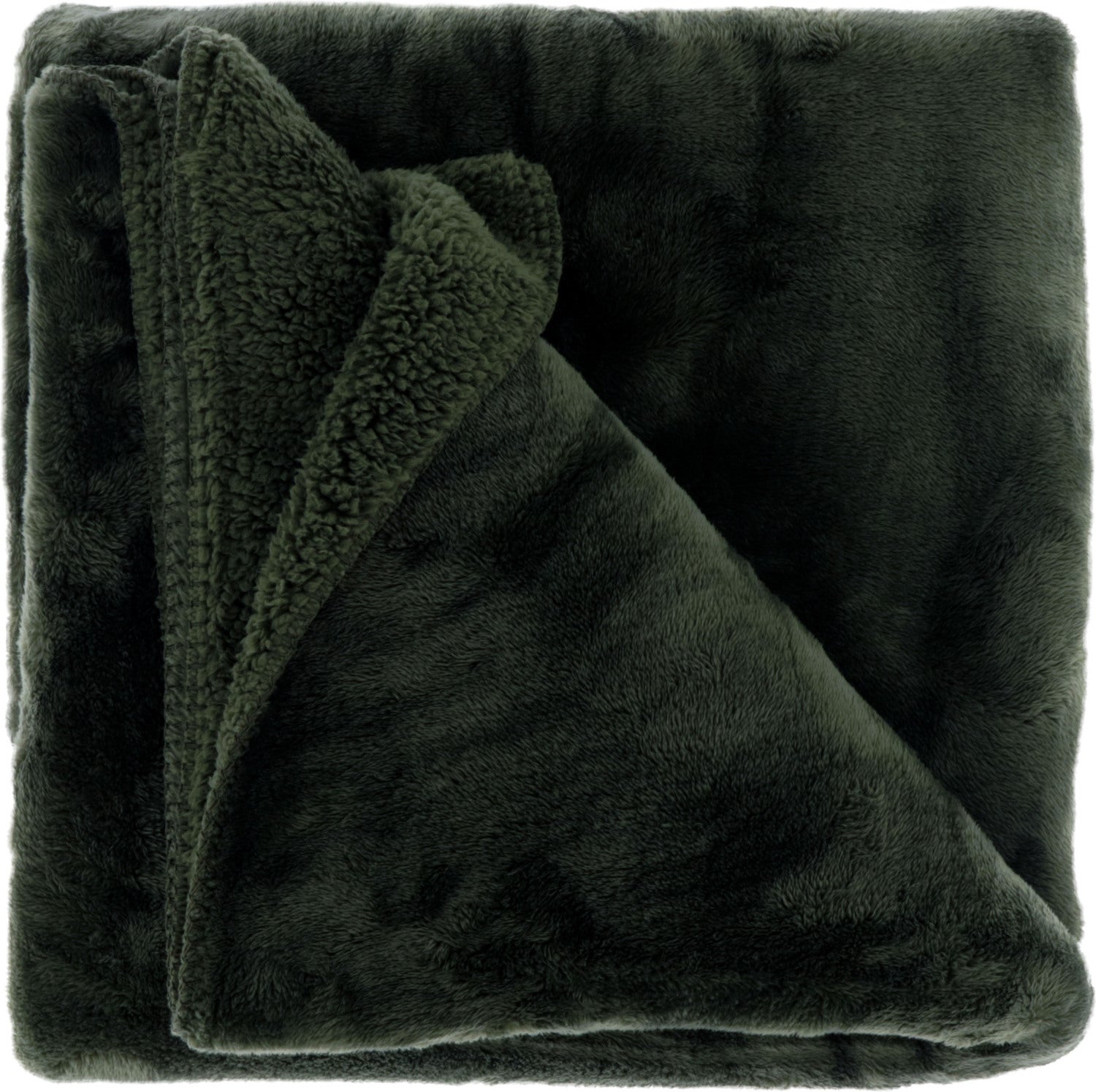 Unique Living plaid Torvah donker groen 150 x 200 cm
