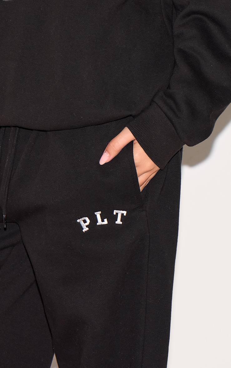 Vintage Black Wash Jogging Large Oversize Avec Logo PLT