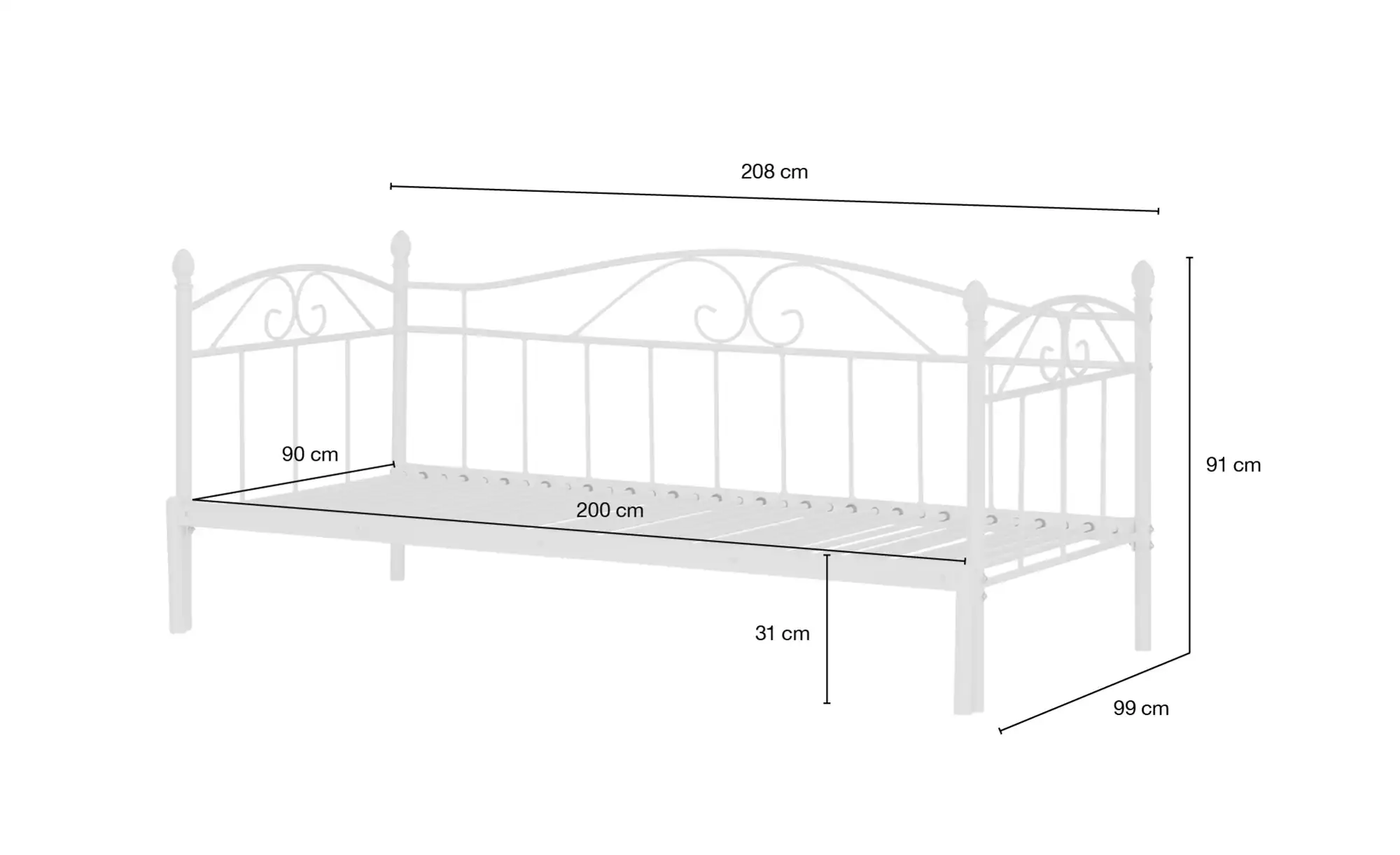 Tagesbett mit Auszug Harrow