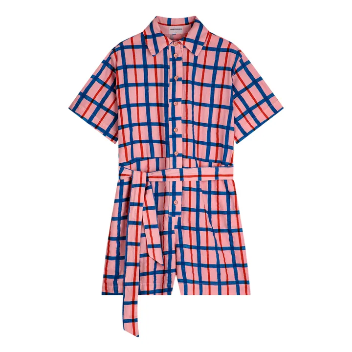 Bobo Choses Combishort Carreaux Coton et Lin - Collection Femme  | Rose