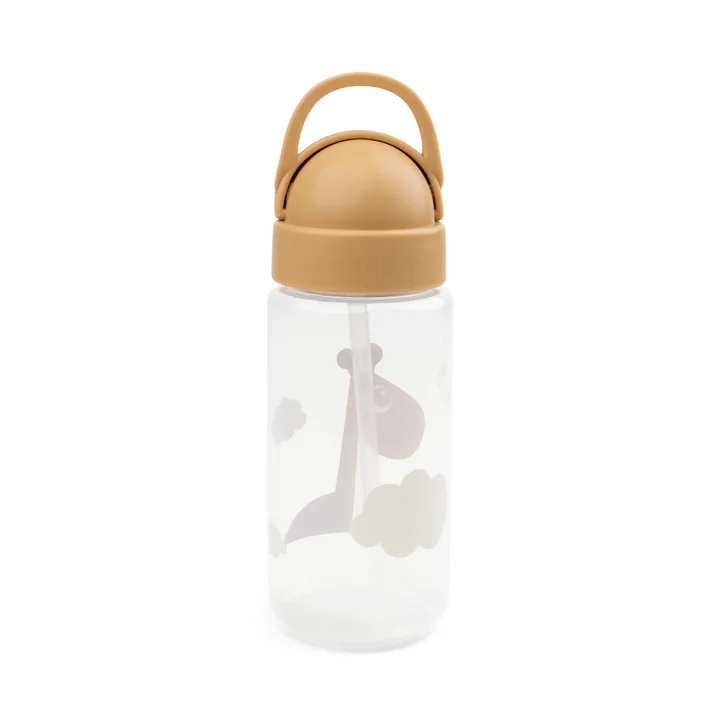 Done by Deer - Trinkflasche mit Trinkhalm, 0,35 l Lalee, sand