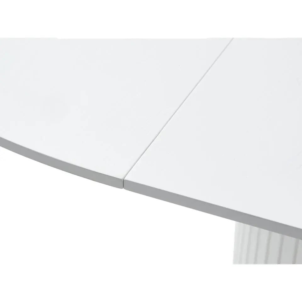 Eettafel Uitschuifbaar Wit - Ø120-167cm - Nola