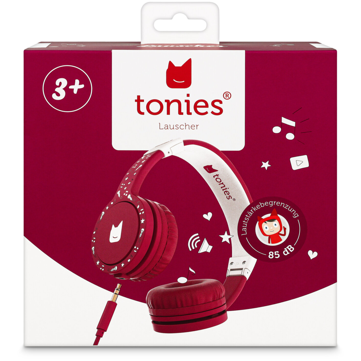 Tonies Lauscher Kinderkopfhörer (On-Ear, Beere)