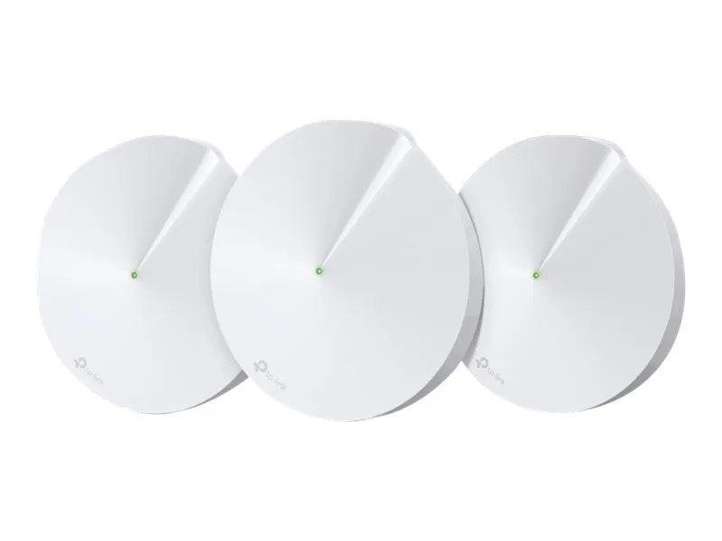 TP-Link Deco M9 Plus - Wi-Fi-system (3 routere) - op til 6750 sq.ft - mesh - GigE - 802.11a/b/g/n/ac, Bluetooth 4.2, ZigBee Home Automation 1.2 - Tri-Band