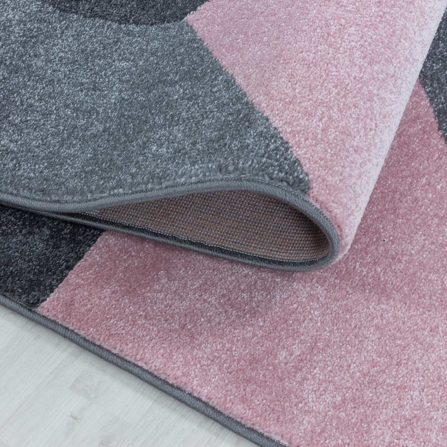 Wunderschöne Kurzflor Teppich, Moderner Designer Teppich rechteckig, Höhe 11 mm