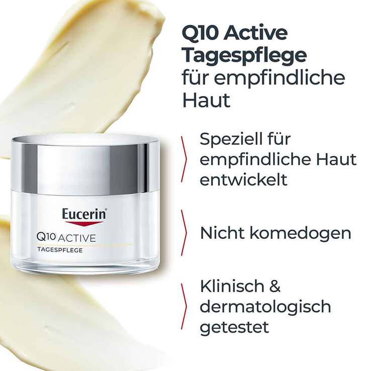 Eucerin Q10 Active Anti-Falten Tagescreme für trockene Haut, 50 ml