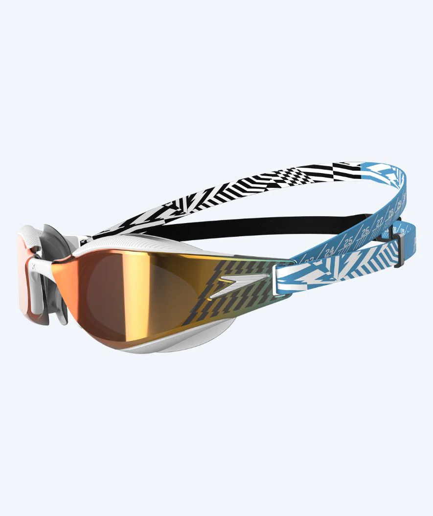 Speedo Elite svømmebriller - Fastskin Hyper Elite Mirror - Hvid/guld